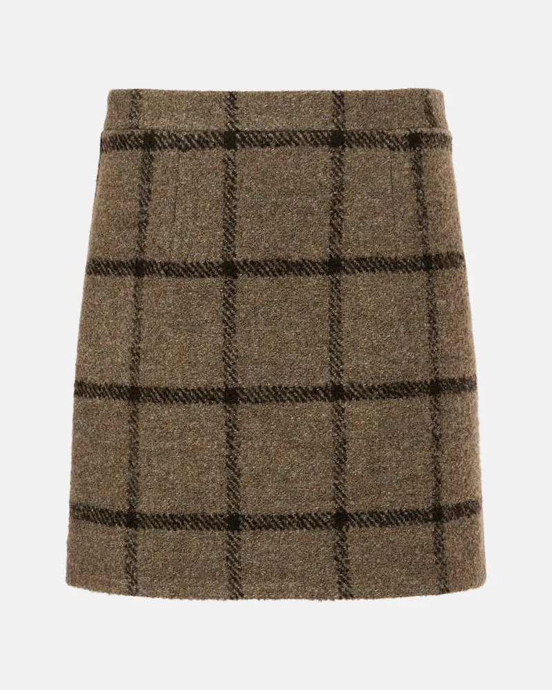 Patou Minirock aus Tweed Grau