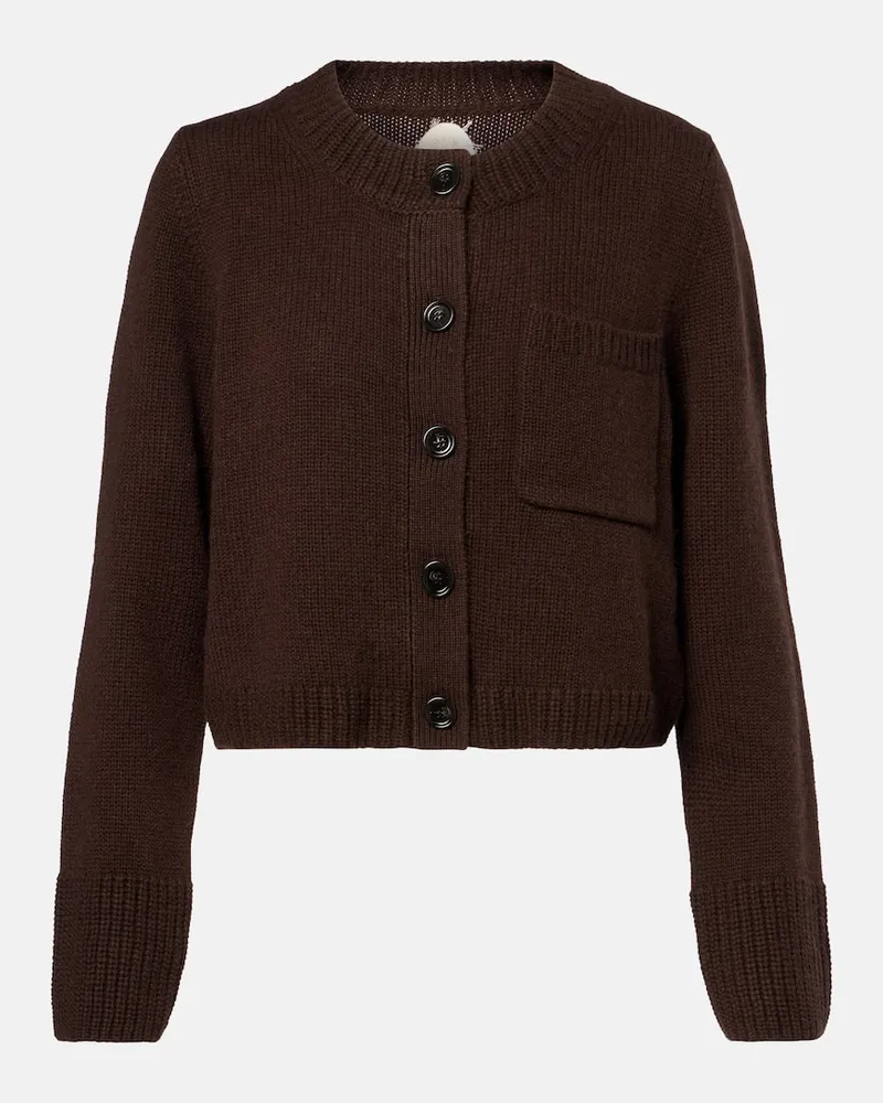 Jardin des Orangers Cardigan aus Wolle und Kaschmir Braun
