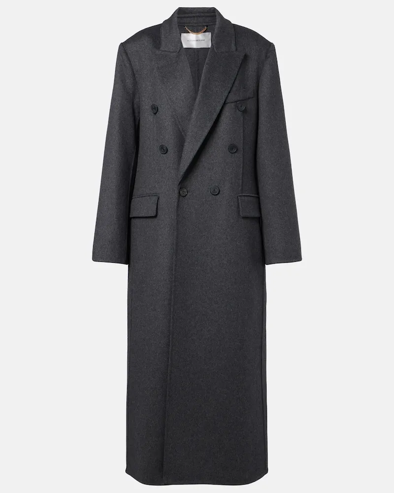 Victoria Beckham Mantel aus einem Wollgemisch Grau