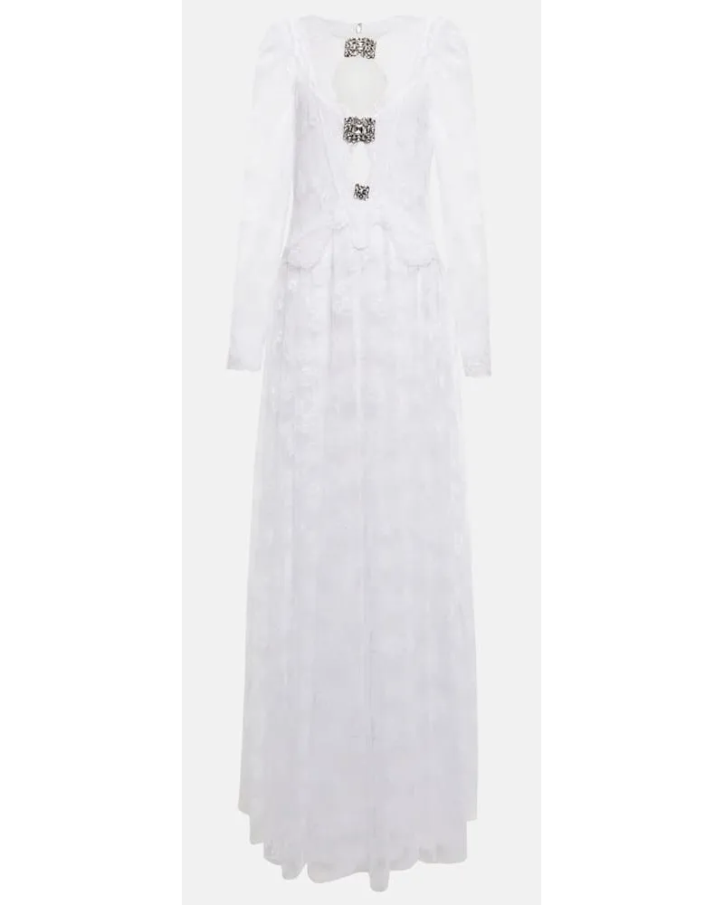 Christopher Kane Robe aus Spitze Weiss