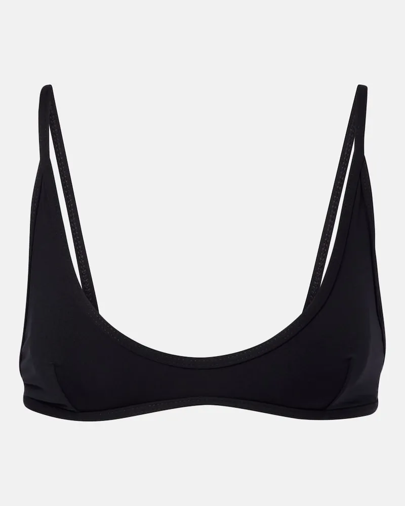 Totême Bikini-Oberteil Scoop Schwarz