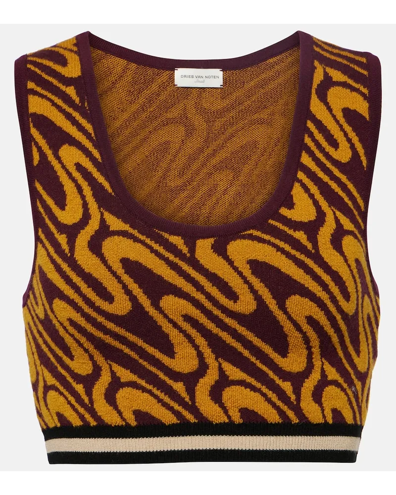 Dries van Noten Cropped-Top aus Jacquard Multicolor