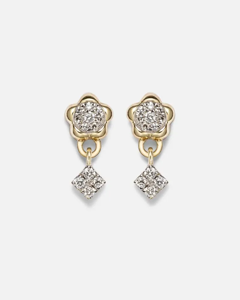 Stone & Strand Ohrringe Richie aus 10kt Gelbgold mit Diamanten Gold