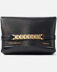 Victoria Beckham Schultertasche Chain Mini aus Leder Schwarz