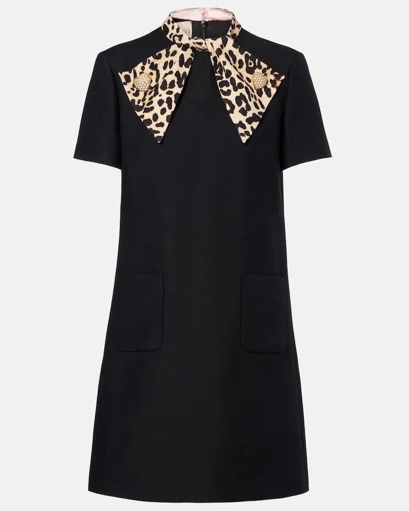Valentino Garavani Minikleid aus Crepe Couture Schwarz