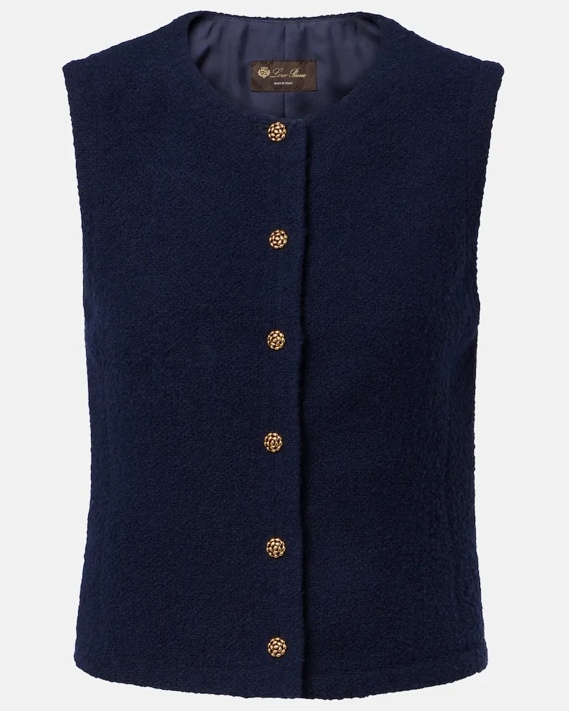 Loro Piana Weste aus einem Kaschmirgemisch Blau
