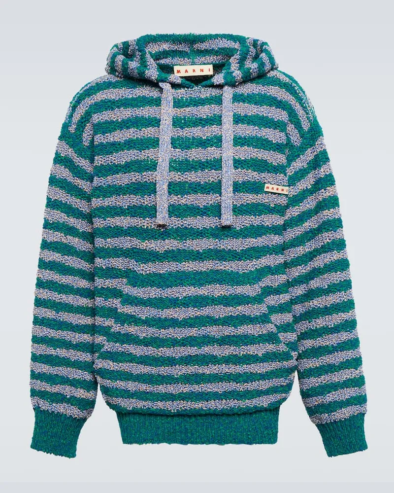 Marni Hoodie aus einem Baumwollgemisch Grün
