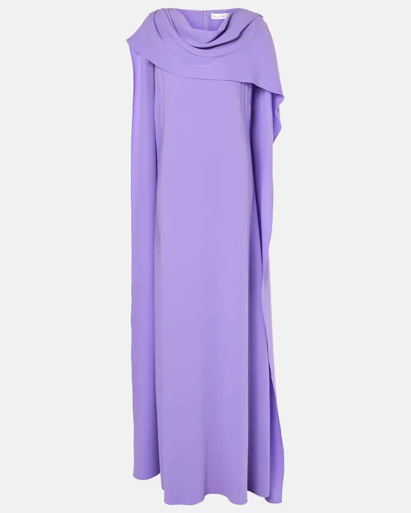 Oscar de la Renta Robe aus Georgette Violett