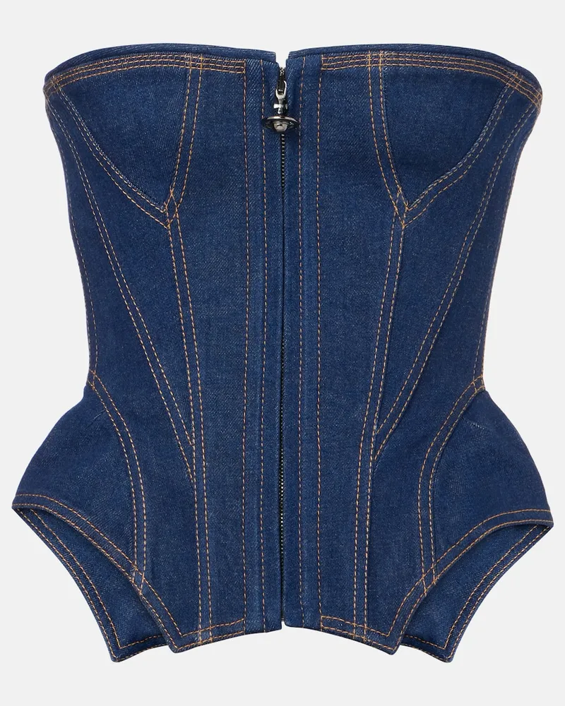 Vivienne Westwood Korsett aus Denim Blau