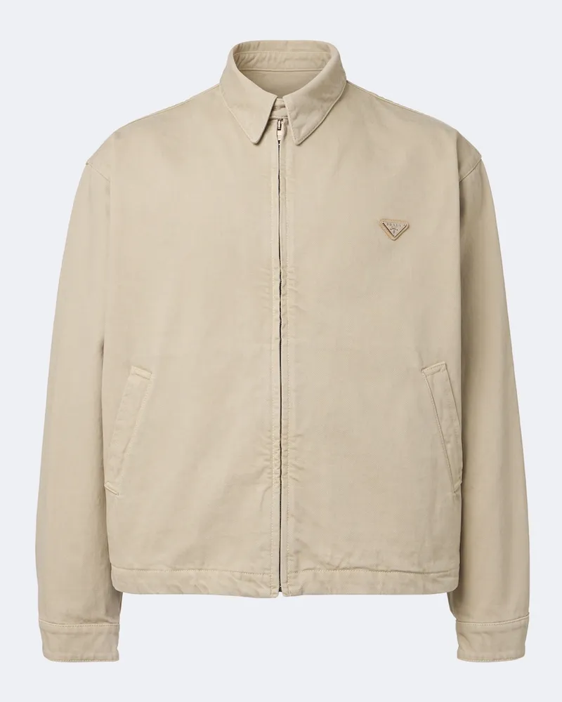 Prada Blousonjacke aus Denim Beige
