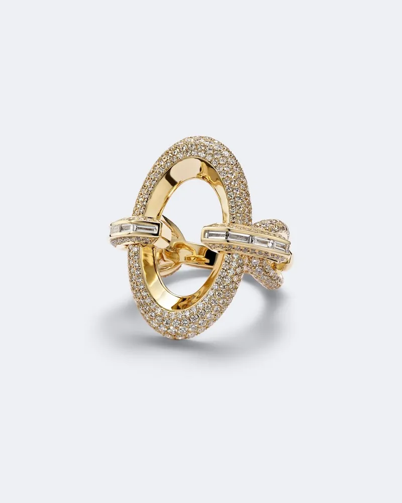 Messika Ring Groove aus 18kt Gelbgold mit Diamanten Gold