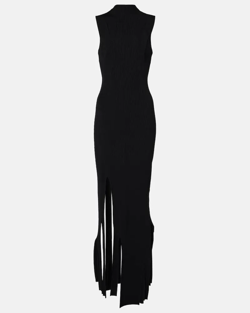 Victoria Beckham Robe aus Rippstrick Schwarz