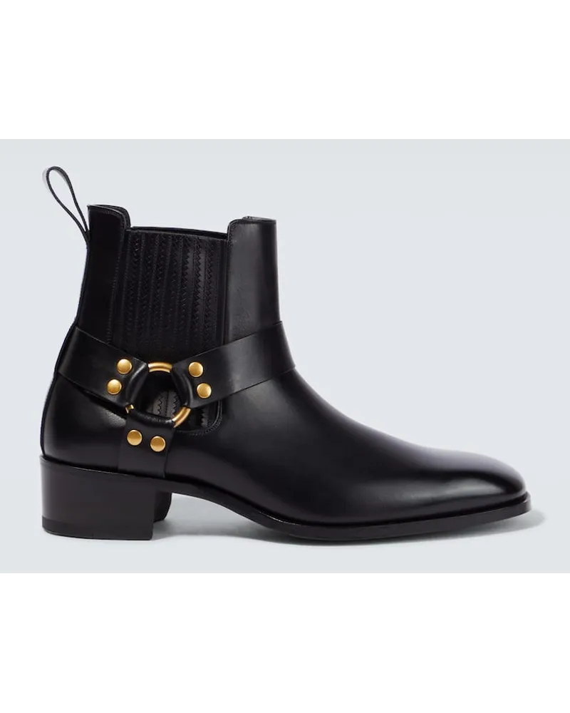 Tom Ford Ankle Boots aus Leder Schwarz