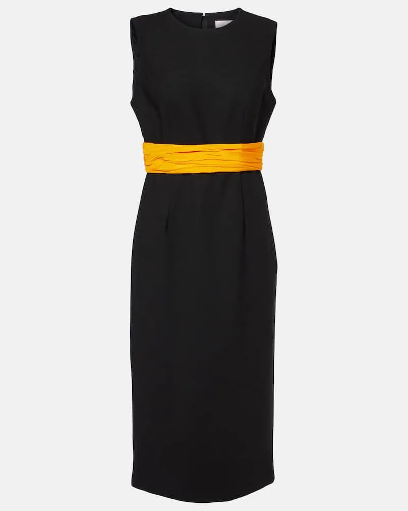 Carolina Herrera New York Cocktailkleid aus Wolle Schwarz