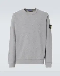 Stone Island Sweatshirt Compass aus Baumwolle Grau