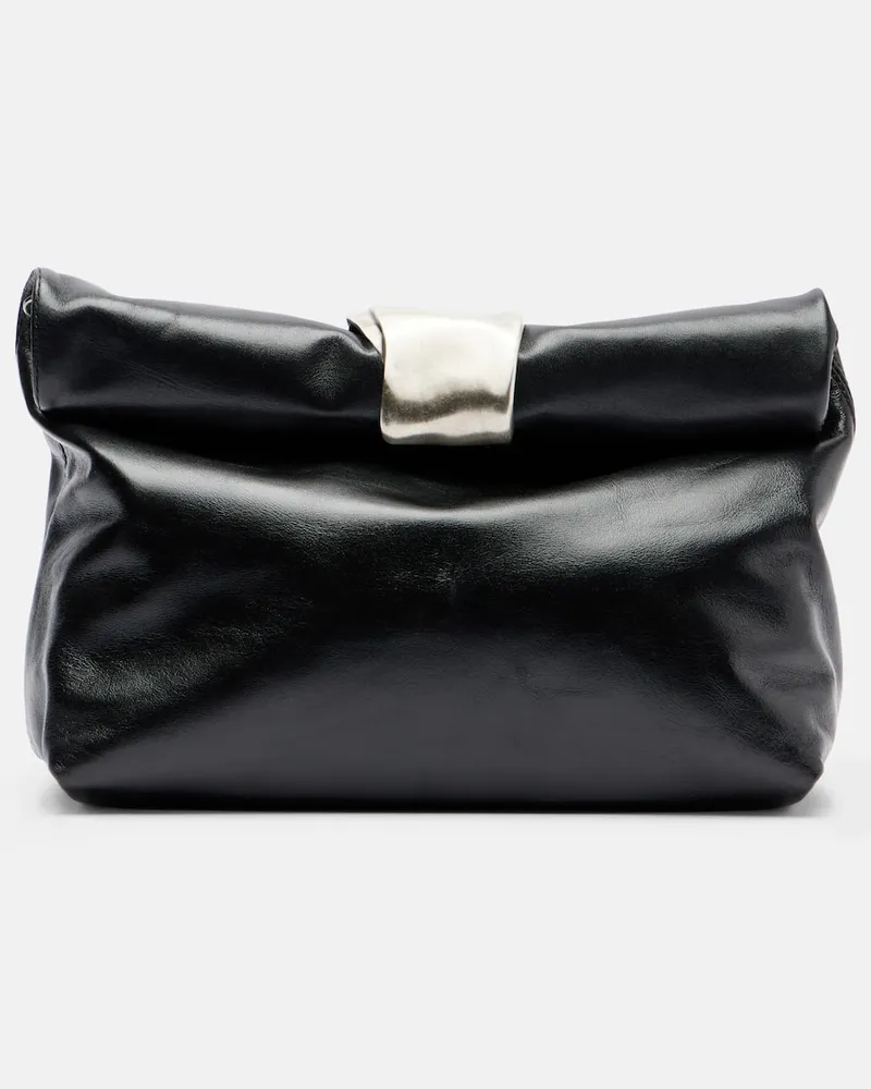 STAUD Clutch Cuff aus Leder Schwarz