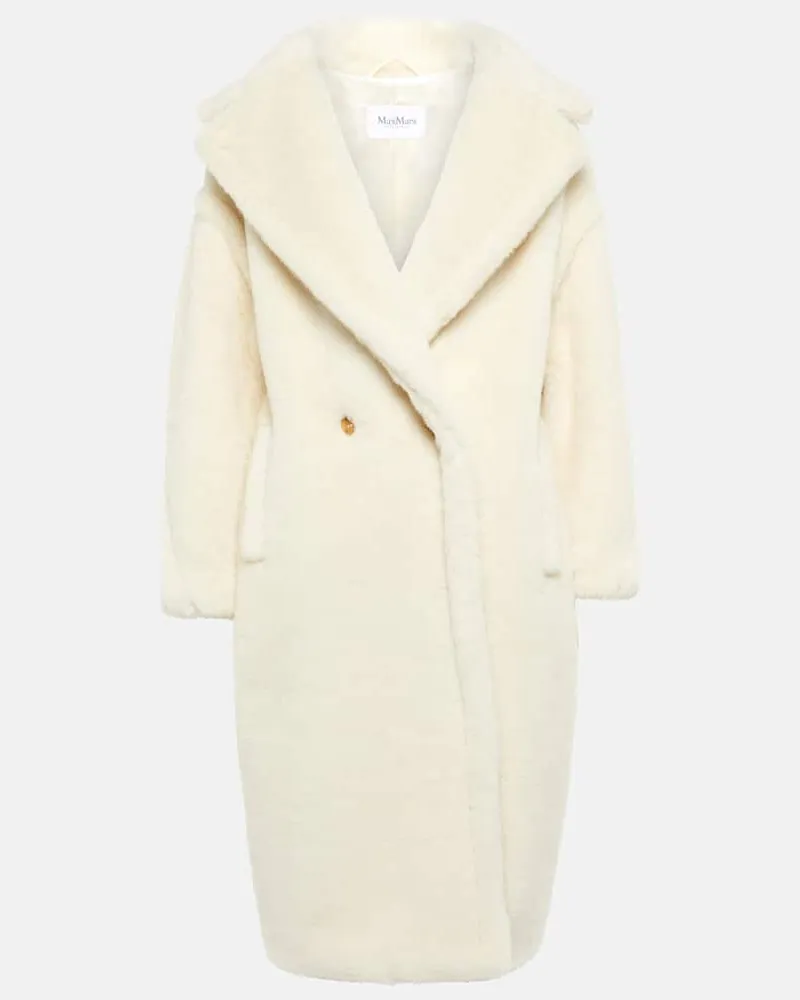 Max Mara Mantel Tedgirl aus einem Alpakawollgemisch Weiß