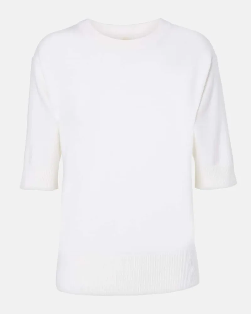 Jardin des Orangers T-Shirt aus Kaschmir Weiß