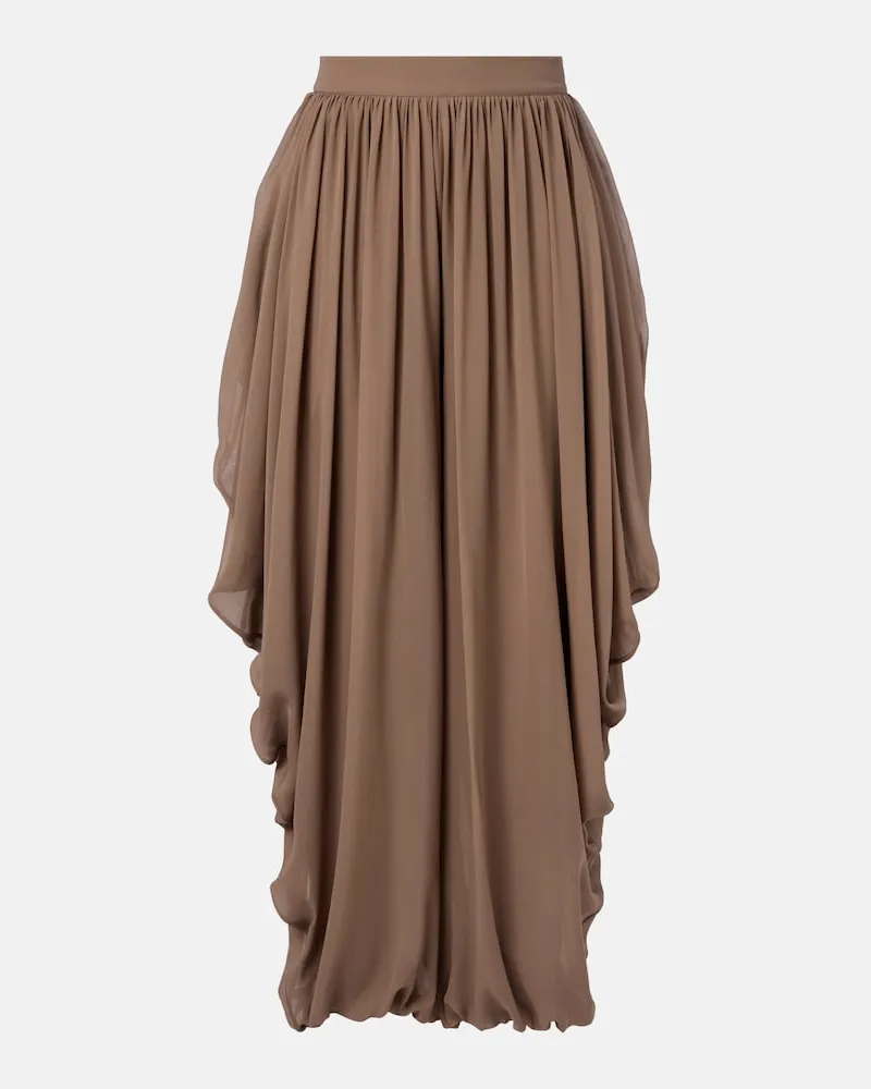 Elie Saab Hose aus Seide Beige