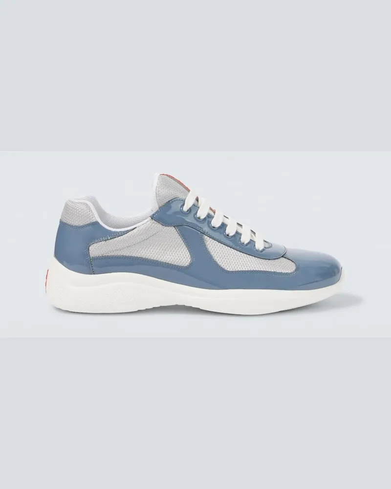 Prada Sneakers America's Cup mit Lackleder Blau