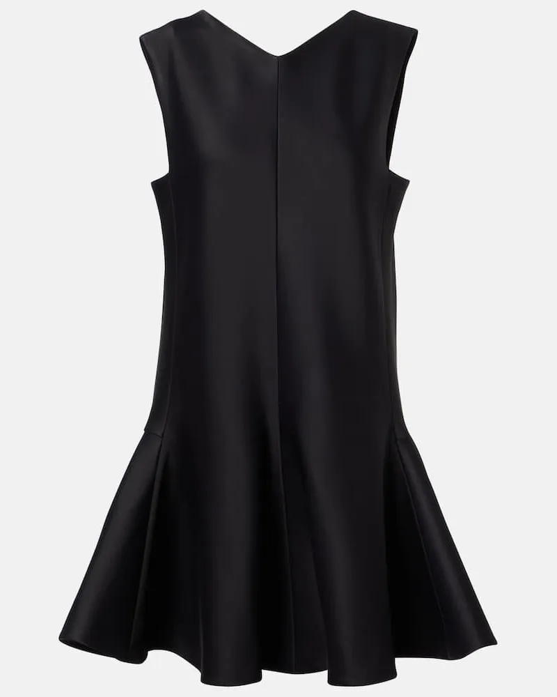 KHAITE Minikleid Mel aus Crêpe Schwarz