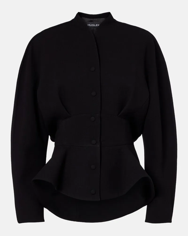 Thierry Mugler Jacke re/edit aus Schurwolle Schwarz