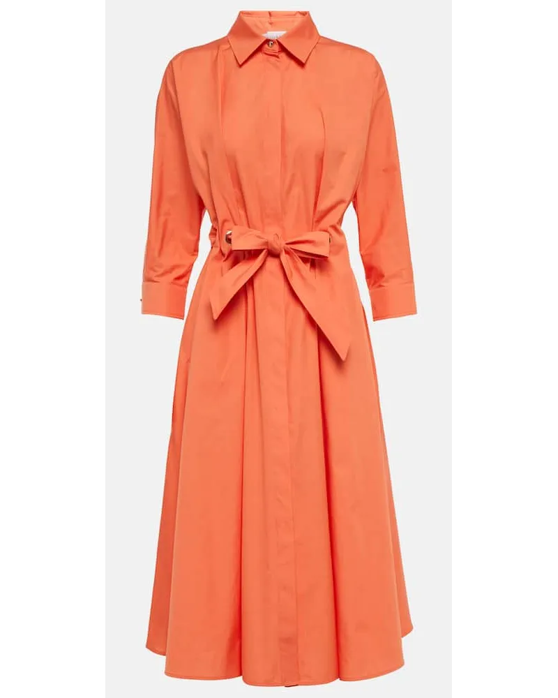 Max Mara Hemdblusenkleid Flavio aus Baumwollpopeline Pink