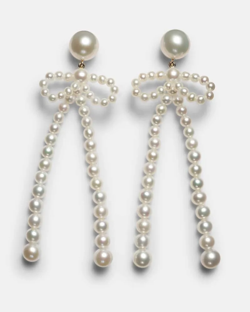 Sophie Bille Brahe Ohrringe Rosette de Perles aus Süßwasserperlen mit 14kt Gelbgold Gold