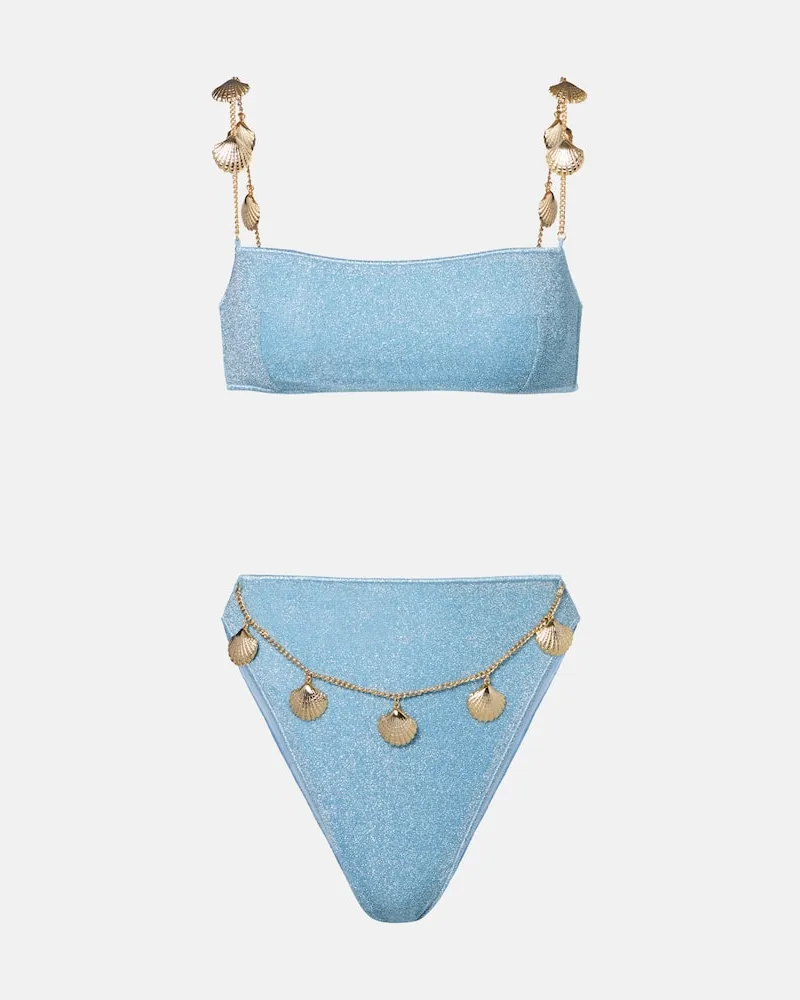 Oséree Oséree Verzierter Bikini Lumière Blau