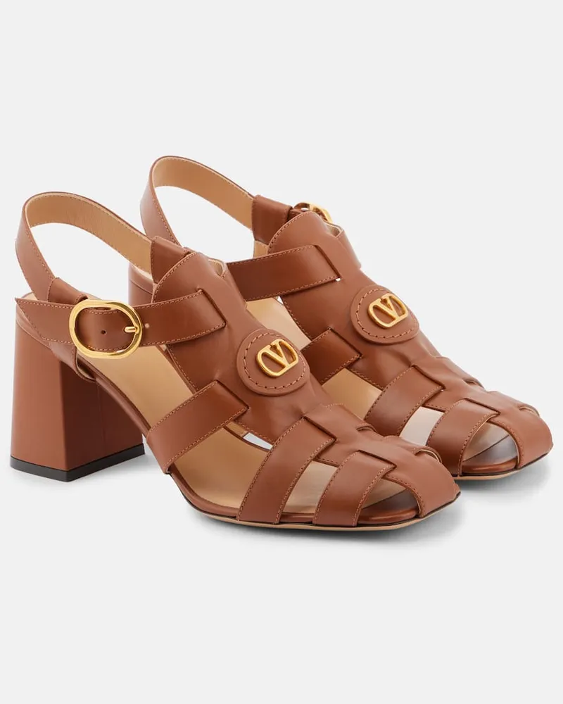 Valentino Garavani Sandalen VLogo Signature 75 aus Leder Nude