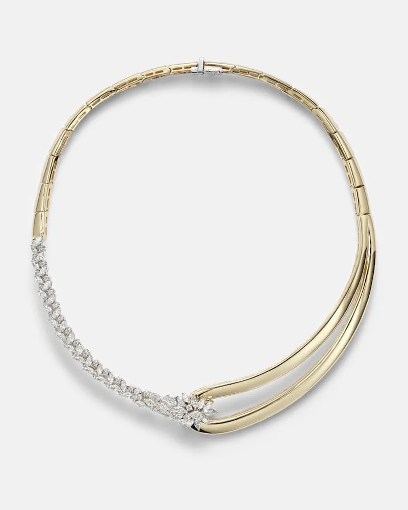 YEPREM Choker Golden Strada aus 18kt Gelbgold mit Diamanten Gold