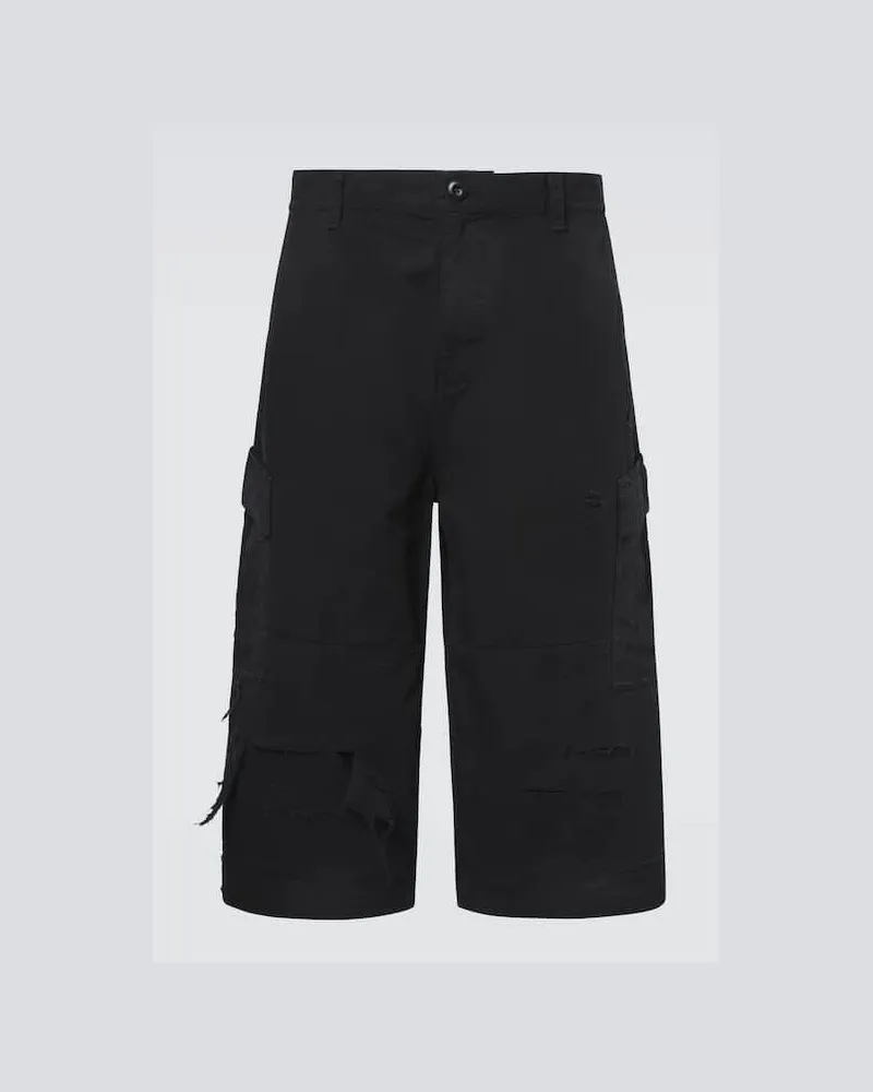 Balenciaga Cargo-Shorts aus Baumwolle Schwarz