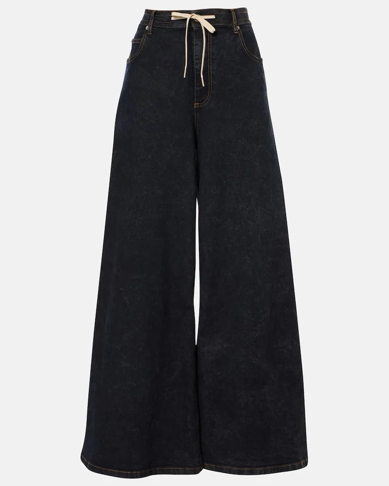 Marni High-Rise Wide-Leg Jeans Schwarz