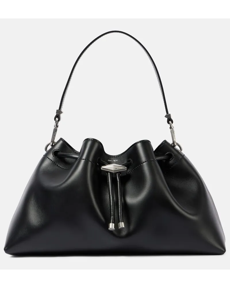 Jimmy Choo Bucket Bag Cinch M aus Leder Schwarz