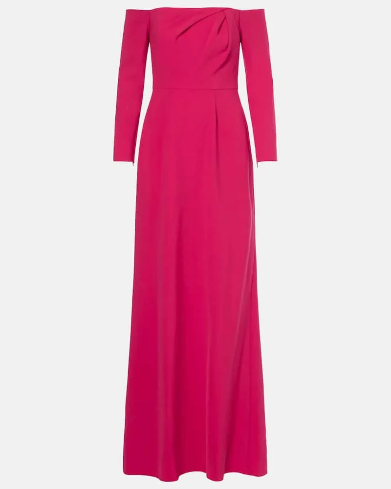 Carolina Herrera New York Off-Shoulder-Robe Pink