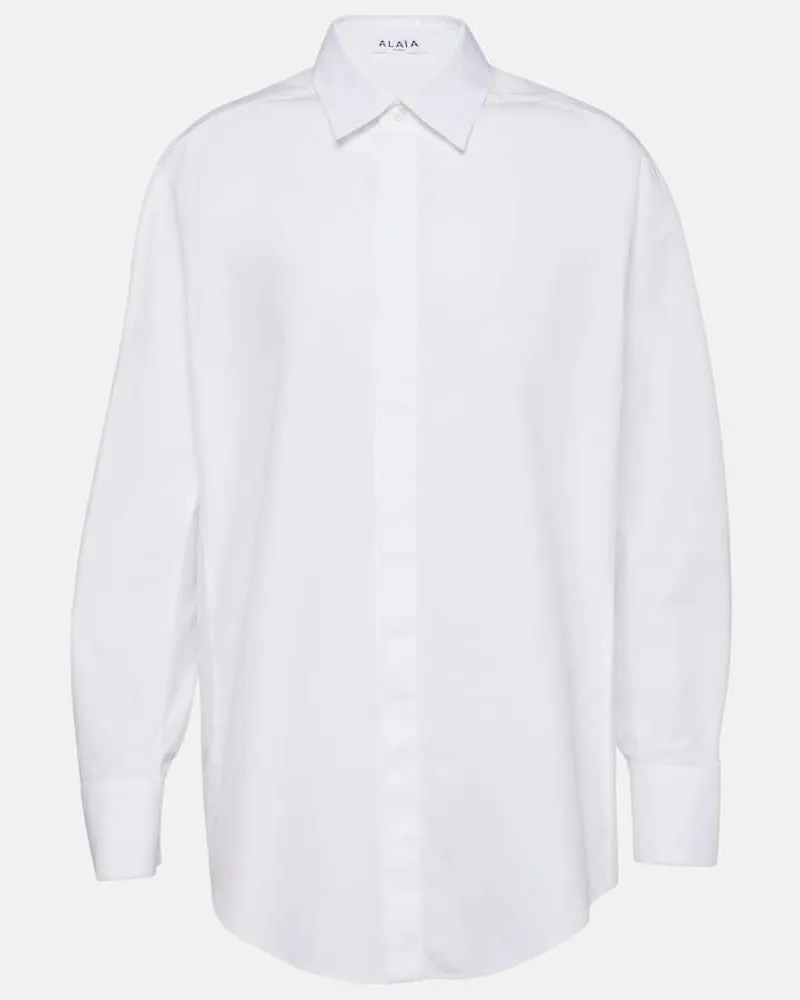 Alaïa Alaïa Oversize-Hemd aus Baumwolle Weiß