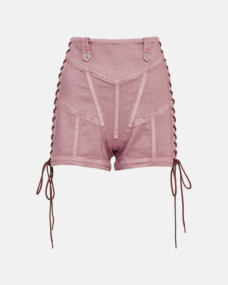 Jean Paul Gaultier X KNWLS High-Rise Shorts aus Denim Violett