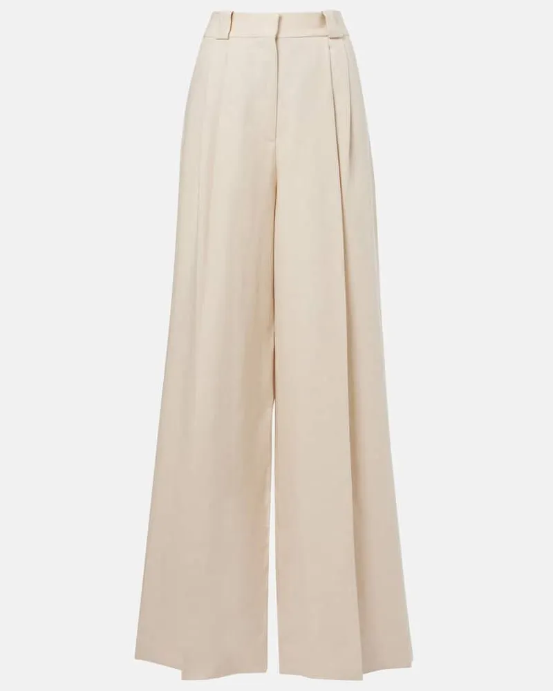 Blazé Milano Blazé Milano Weite High-Rise-Hose Husi aus Leinen Beige