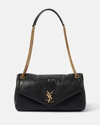 Saint Laurent Schultertasche Calypso Medium aus Leder Schwarz