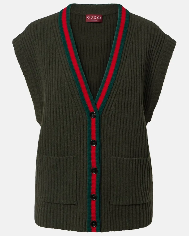 Gucci Pullunder aus Wolle Grün