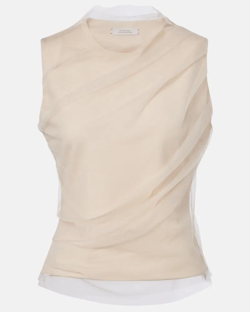 Dorothee Schumacher Top aus Tüll Beige