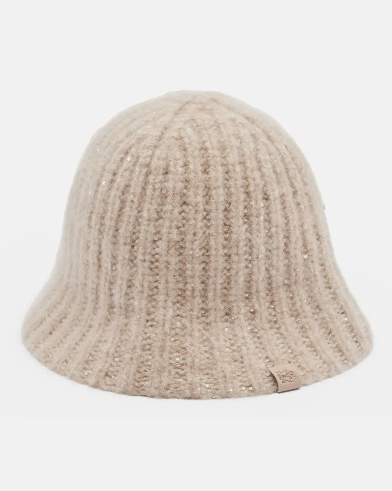 Brunello Cucinelli Hut aus einem Kaschmirgemisch Beige