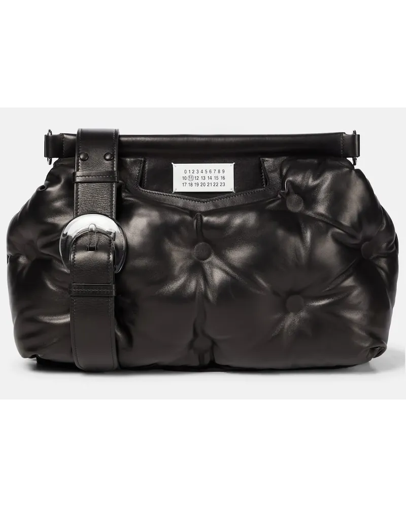 Maison Margiela Schultertasche Glam Slam Medium aus Leder Schwarz