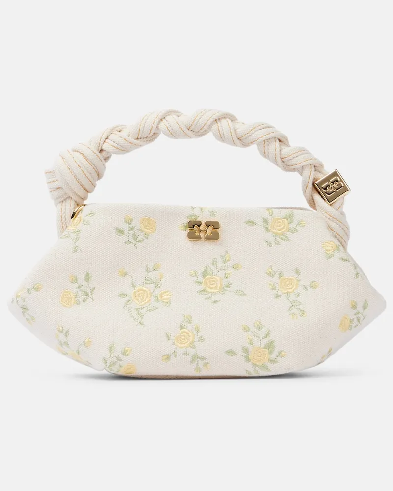 Ganni Tote Bag Bou Mini aus Canvas Multicolor