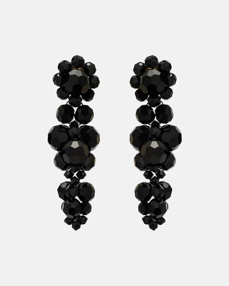 Simone Rocha Ohrringe mit Kristallen Schwarz
