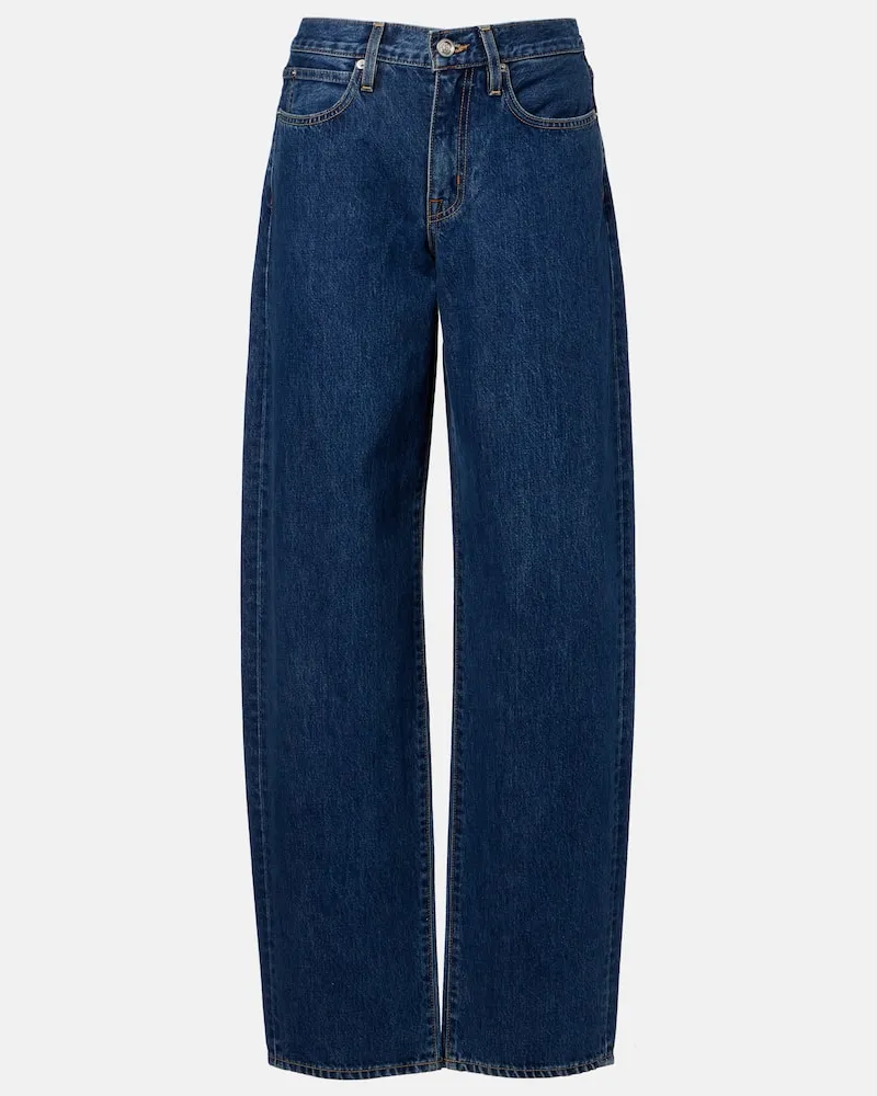 SLVRLAKE Low-Rise Barrel Jeans Tess Long Blau