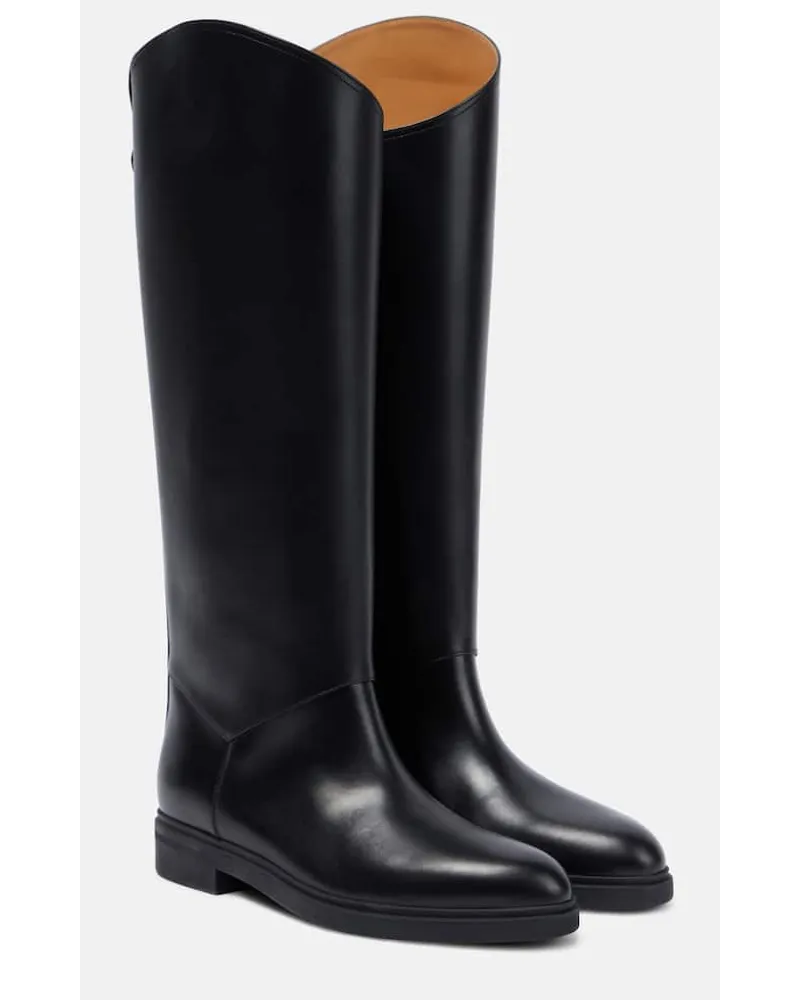 Loro Piana Stiefel Kilda aus Leder Schwarz