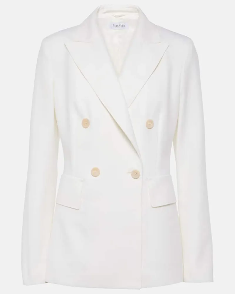 Max Mara Blazer Osanna aus Schurwolle Weiß