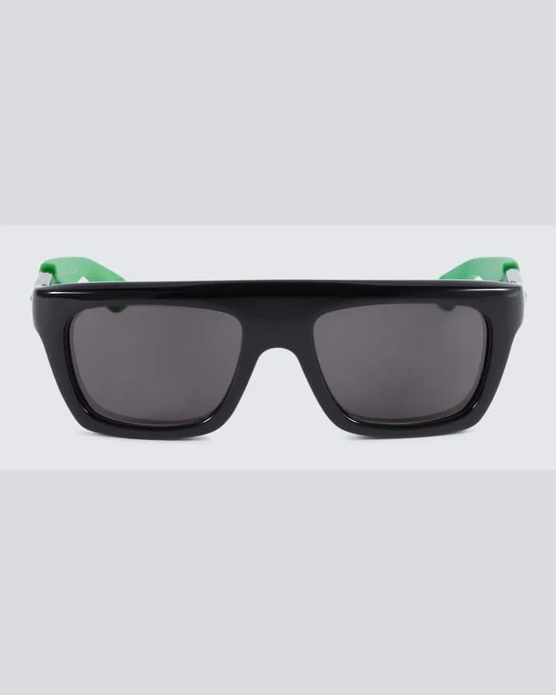 Bottega Veneta Eckige Sonnenbrille Schwarz
