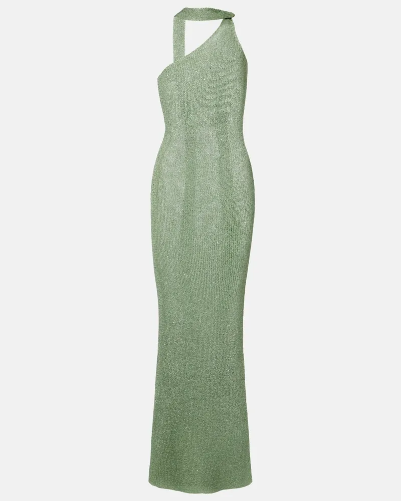 BANANHOT Maxikleid Aretha mit Pailletten Grün